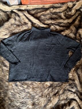 BDG Dark Heathered Gray Mock Neck Knit Top Size Medium